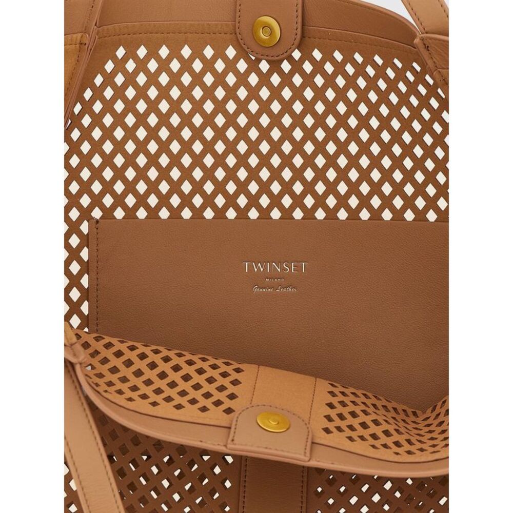 Twinset Tote Bag Woman Brown - Picture 4 of 4